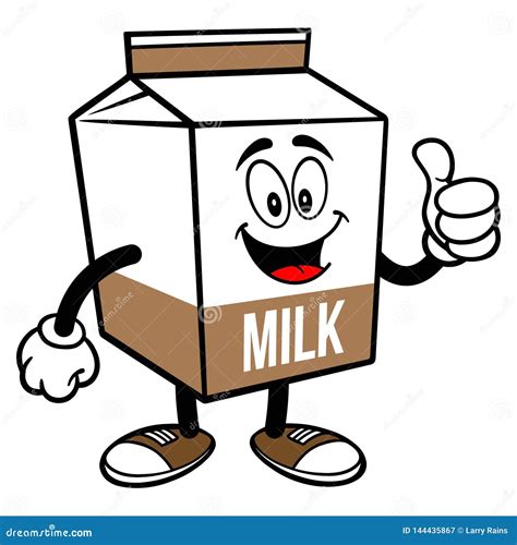 Chocolate Milk Carton Mascot with Thumbs Up Stock Vector - Illustration ...