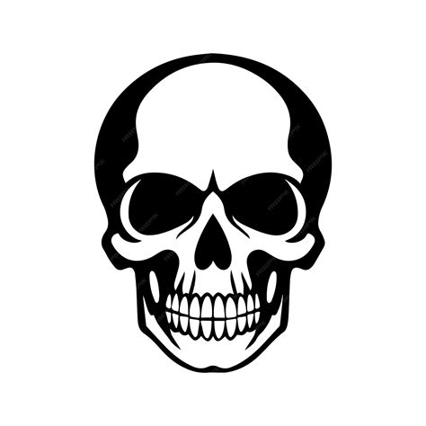 Premium Vector | Skull silhouette isolated on white background vector ...