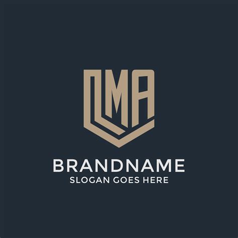 Initial MA logo shield guard shapes logo idea 27520360 Vector Art at ...