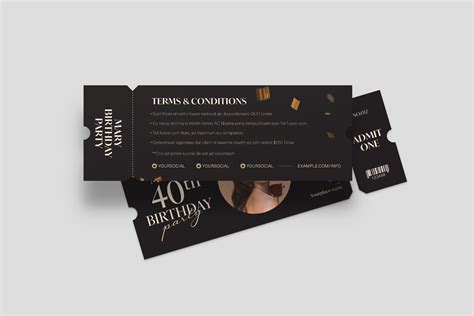 Birthday Party Ticket Template - BrandPacks