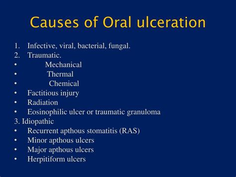 PPT - Ulcers of the oral Cavity PowerPoint Presentation, free download ...