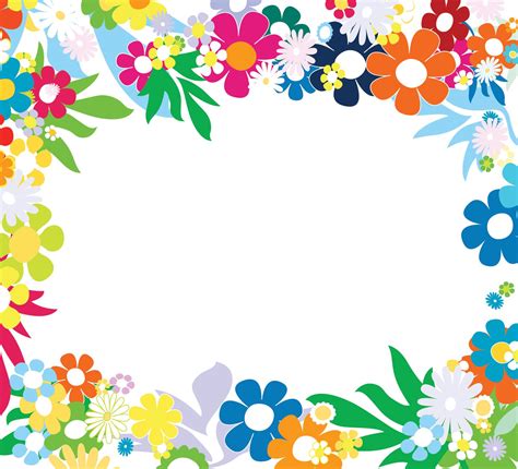 Floral Colorful Frames Borders And Frames, Borders For Paper, Clip Art ...