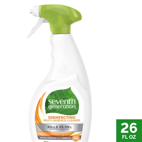 Seventh Generation Disinfecting Spray Multi Purpose Cleaner Lemongrass ...