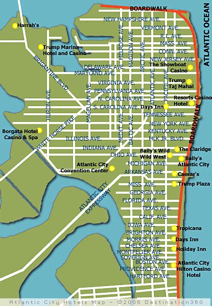 Atlantic City Boardwalk Map Printable