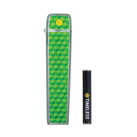 Timeless Vapes: Timeless Green Flip Case & Battery Combo 1000mg | Leafly