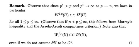 partial differential equations - Remark below the proof of Rellich ...