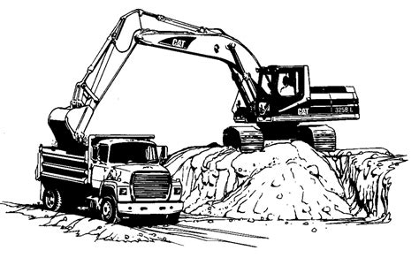 Excavator Coloring Pages