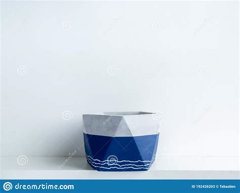 Geometric Concrete Planter. Cement Pot Stock Image - Image of container ...