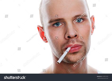 Sad Man Cigarette Isolated On White Stock Photo 167051618 | Shutterstock