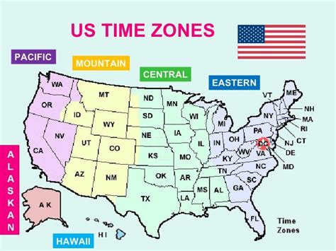 Us States Map Time Zones - Map