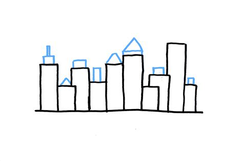 Easy City Drawing | Free download on ClipArtMag