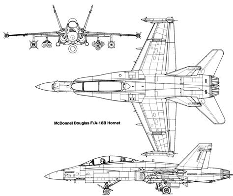 McDonnell Douglas F/A-18 Hornet Blueprint - Download free blueprint for ...