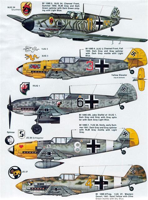 Messerschmitt Bf 109 Paint Schemes | Images and Photos finder