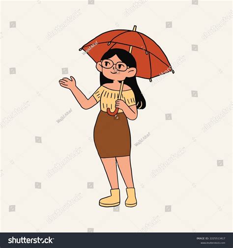 Girl Umbrella Clipart Vector Image Stock Vector (Royalty Free ...