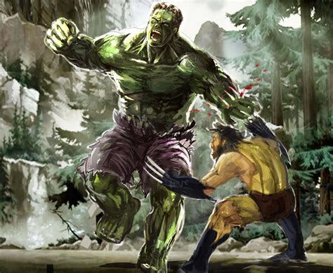 Hulk vs Wolverine by bablu81 on DeviantArt