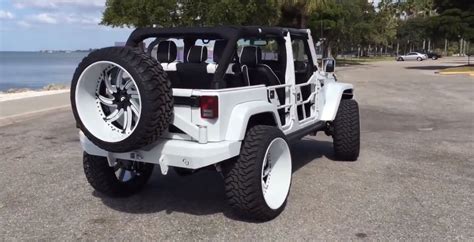 Tuningcars: White Jeep Wrangler with Forgiatos and 37-Inch Mud Tires