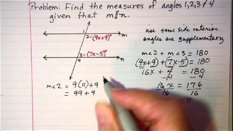 Parallel Lines Cut By A Transversal Practice