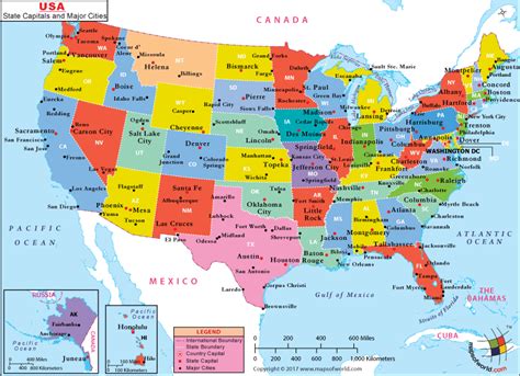 US Major Cities | Map of US with Major Cities