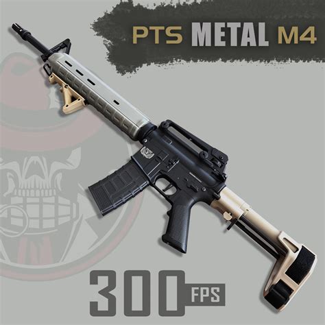 PTS Metal M4 A1 Gel Blaster Toy Gun / V2 Metal Gearbox with Metal Gears