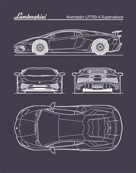 Patent Print Auto Art Lamborghini Aventador Blueprint - Etsy | Car ...