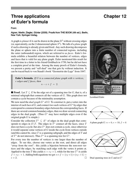 (PDF) Three applications of Euler's formula