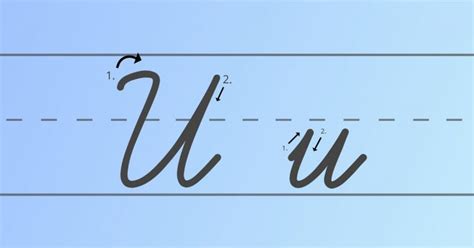 How to Write Cursive U [Worksheet + Tutorial]