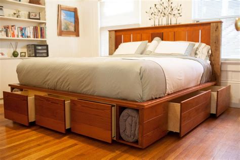 King Size Bed Frame With Drawers Canada / King Size Platform Bed Frame ...