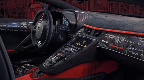 2021 Lamborghini Aventador S by Yohji Yamamoto 5K Interior Wallpaper ...