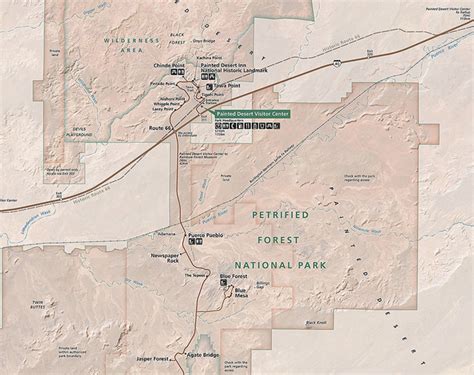 Petrified Forest National Park Map