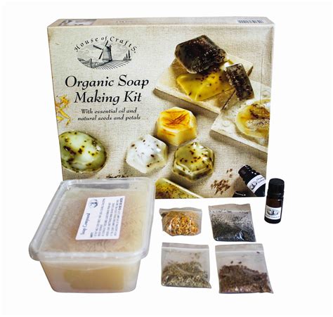 New House of Crafts Organic Bath Soap Making Kit Natural Seeds Petals ...