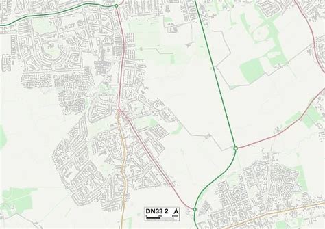 North East Lincolnshire DN33 2 Map #19969459 Print Framed Prints