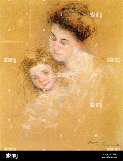 Mary Cassatt - Mother Child 4 C 1908 Stock Photo - Alamy