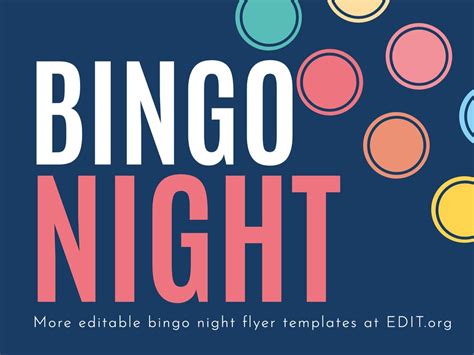 Create a Bingo Night flyer or poster online