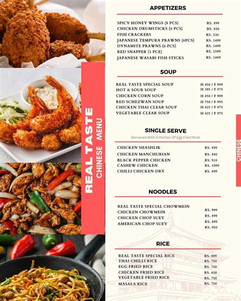 The Real Taste Restaurant Menu | Reviews - Inside Faisalabad