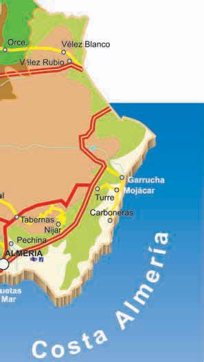 Almeria province complete map in Spain