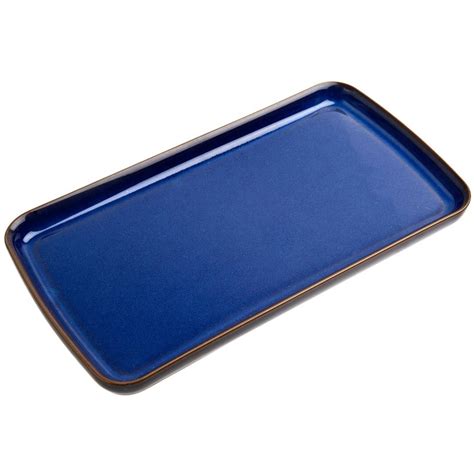 Denby Imperial Blue Small Rectangular Platter - Aldiss