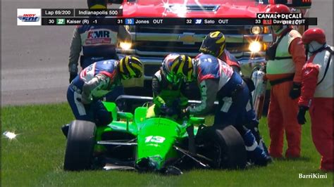 IndyCar Series Indianapolis 500 2018 Danica Patrick Crashes - YouTube