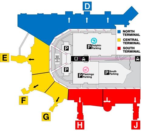 Miami International Airport Map - Map Of Aegean Sea