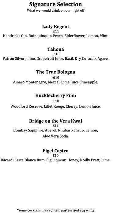 Menu at Heddon Street Kitchen restaurant, London