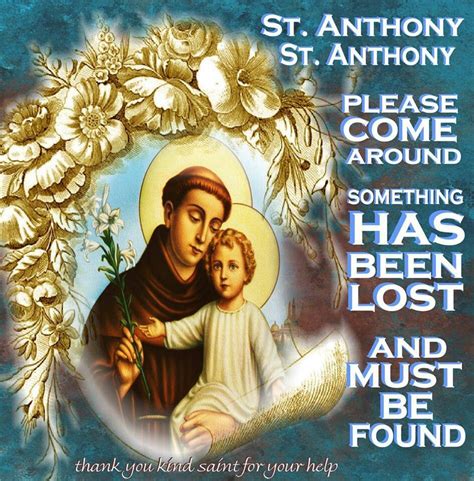 St. Anthony | St anthony prayer, St anthony prayer lost, Saint anthony ...