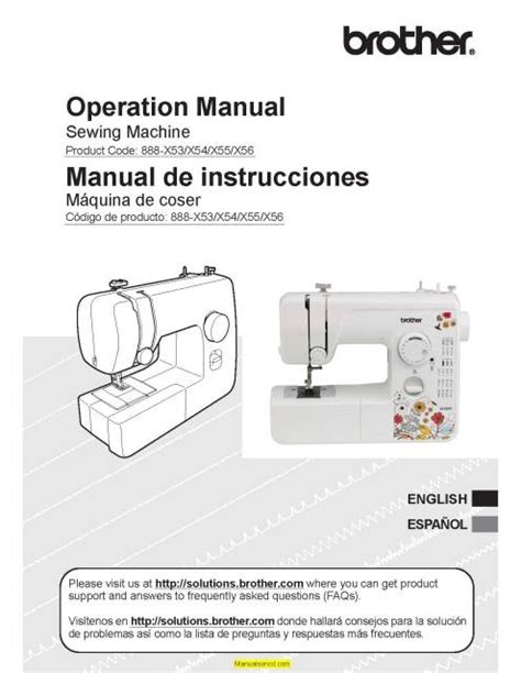 Brother JX2517 Sewing Machine Instruction Manual Sewing Machine ...