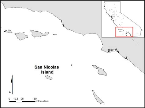 Map showing the location of San Nicolas Island. | Download Scientific ...