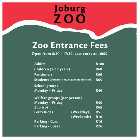 Please note that as of 1st July... - The Johannesburg Zoo | Facebook