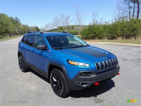 2017 Hydro Blue Pearl Jeep Cherokee Trailhawk 4x4 #119771505 Photo #4 ...