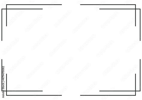 Frame and border isolated vector. Black outline on white background ...