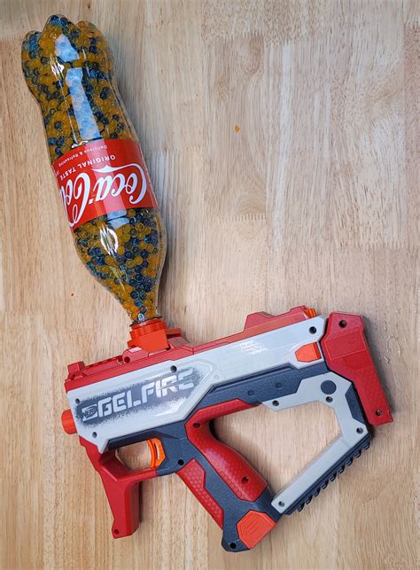 STL file NERF GELFIRE MYTHIC Gel Blaster SODA BOTTLE hopper adapter 🍾 ...