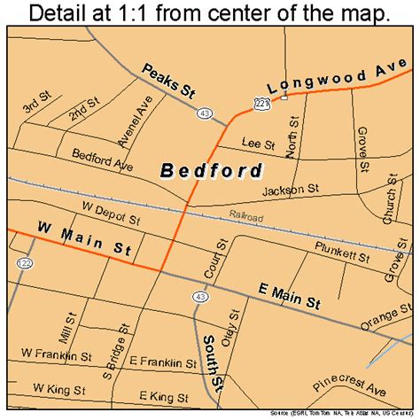 Bedford Virginia Street Map 5105544