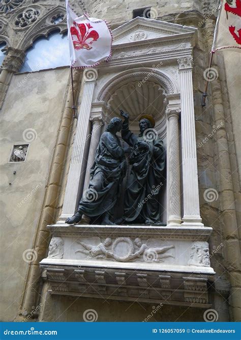 Doubting Thomas and Jesus Sculpture in Rome Stock Image - Image of city ...