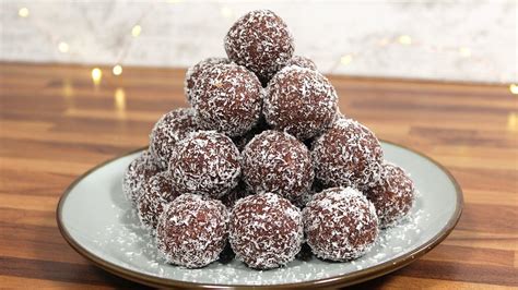 Chocolate Coconut Balls Recipe | How To Make No-Bake Chocolate Coconut ...