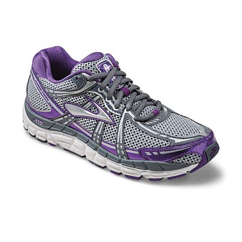 Brooks Women's Addiction 11 Running Shoe, Grey/Purple, 5.5 D(WIDE) US ...